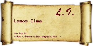 Lamos Ilma névjegykártya